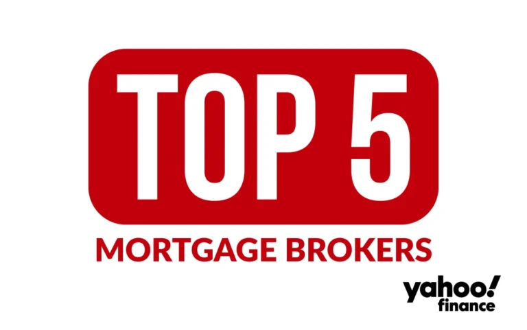 Yahoo Finance graphic highlighting the top five mortgage brokers