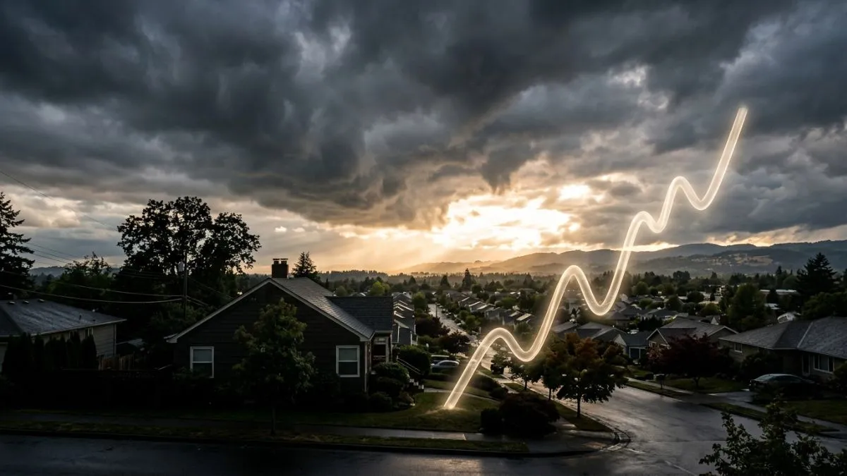Mortgage rates graphic showing rates climbing above 6.7 percent