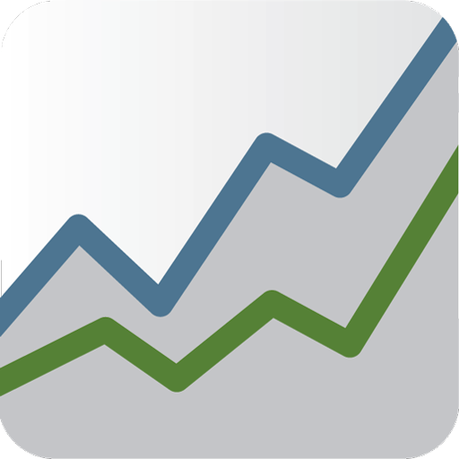 Upward-trending blue and green line chart icon representing growth and market performance
