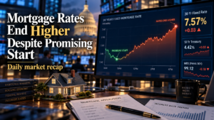 Mortgage rates end higher after an early dip, with 30-year fixed at 7.57%